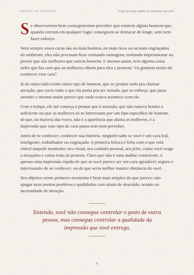Página de texto do capítulo 1 com uma frase em destaque